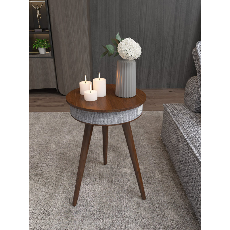 Oliver Joelina End Table with Wireless Charging and Bluetooth